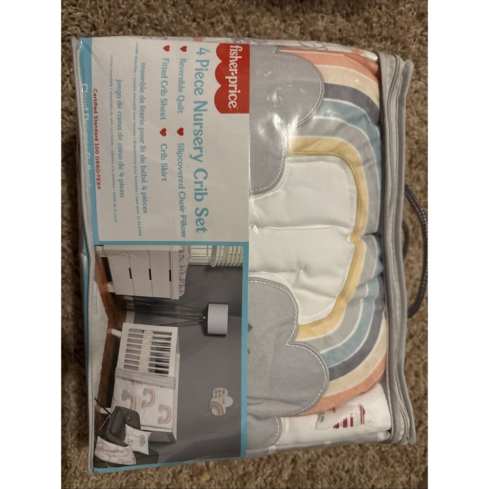 Fisher Price Little Dreamer 4 Piece Nursery Crib Bedding‎ RETAILS $139 at Kohls